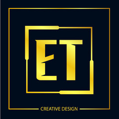 Initial ET Letter Logo Template Design