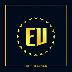 Initial EV Letter Logo Template Design