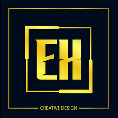 Obraz premium Initial EX Letter Logo Template Design