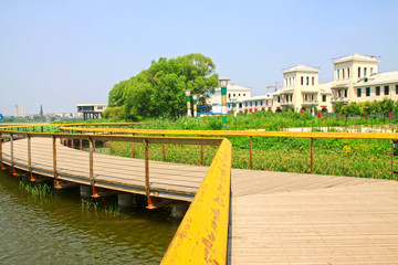 pier and building in the park