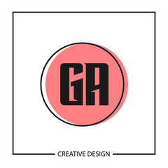 Initial GA Letter Logo Template Design