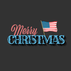 Merry Christmas 2019 sign on the black background