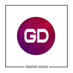 Initial GD Letter Logo Template Design