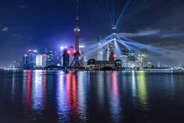 shanghai city at night