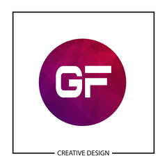 Fototapeta premium Initial GF Letter Logo Template Design