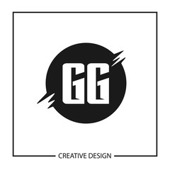 Initial GG Letter Logo Template Design