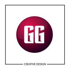 Initial GG Letter Logo Template Design