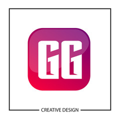 Initial GG Letter Logo Template Design