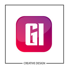 Initial GI Letter Logo Template Design