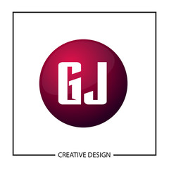 Initial GJ Letter Logo Template Design