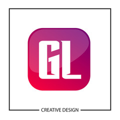 Initial GL Letter Logo Template Design