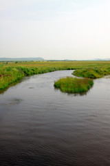 Tuligen River scenery in the grassland, Xilin gol league, China © junrong