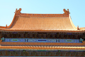 Fototapeta na wymiar Chinese ancient architecture in the Eastern Royal Tombs of the Qing Dynasty, china
