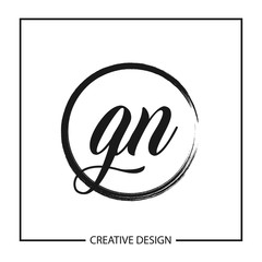 Initial GN Letter Logo Template Design