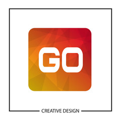 Initial GO Letter Logo Template Design