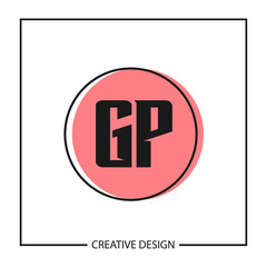 Initial GP Letter Logo Template Design