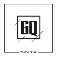 Initial GQ Letter Logo Template Design