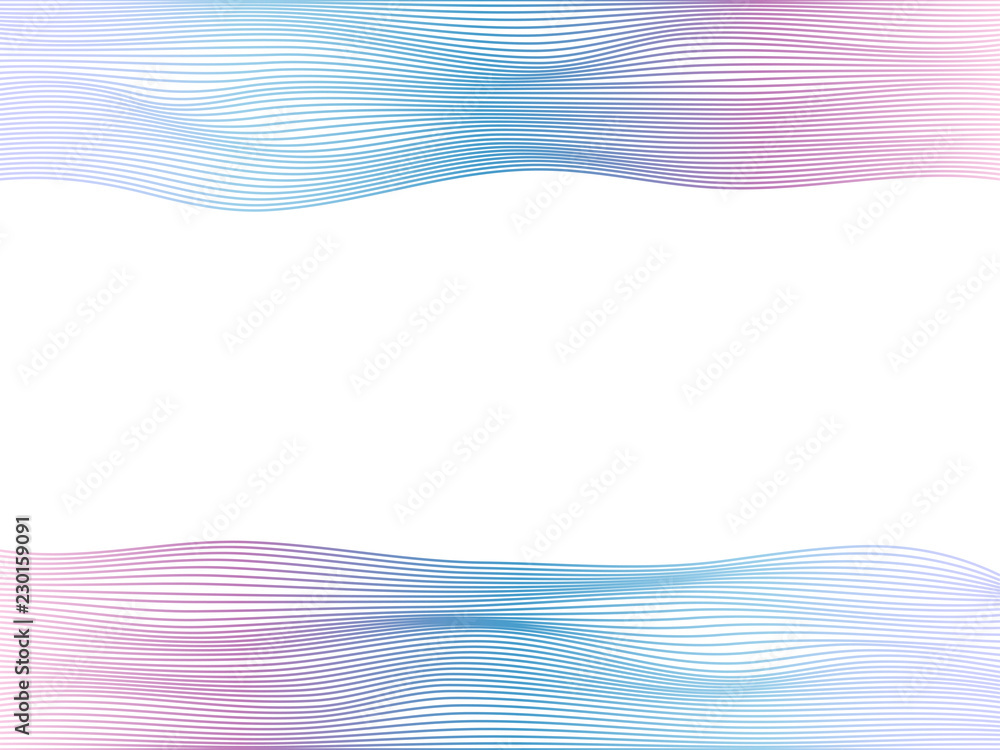 Aufkleber abstract vector colorful wave lines isolated on white background for design elements in concept of m
