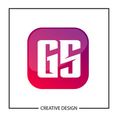 Initial GS Letter Logo Template Design
