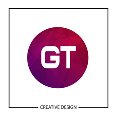 Fototapeta premium Initial GT Letter Logo Template Design
