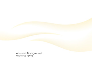 Abstract gold wavy on white background with golden color smooth curves wave lines for luxury background