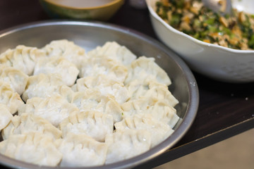 Home-made recipe for dumplings.