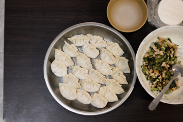Home-made recipe for dumplings.