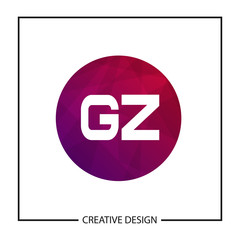 Initial GZ Letter Logo Template Design