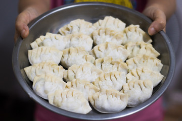 Home-made recipe for dumplings.