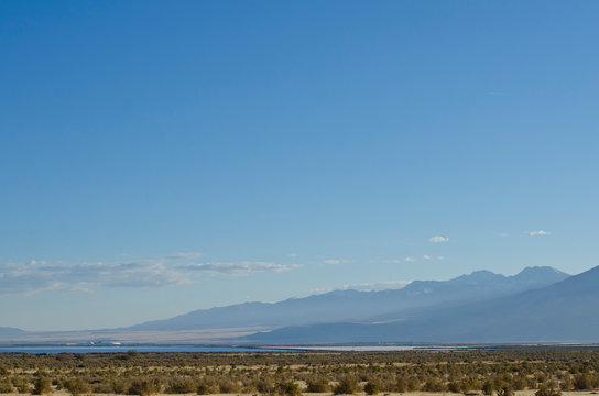 The wide open range of the great salt lake basin in the changing desert landscape. 
