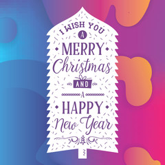 Merry Christmas typography.