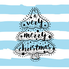 Merry Christmas typography.