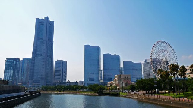 Timelapse view of Yokohama Japan