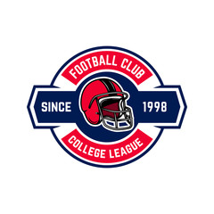 American football emblem template. Design element for label, badge, sign.