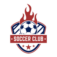 Obraz premium Soccer, football emblems. Design element for logo, label, emblem, sign.