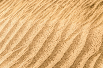 Fototapeta na wymiar Golden sand waves and dunes texture