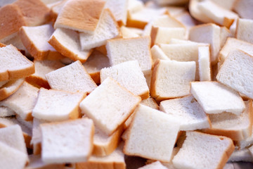 small pieces of buns