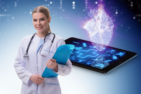 Woman doctor in telemedicine concept