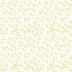 Seamless pattern of watercolor illustration of brassica napus on white. Background for greeting cards, invitations, and other printing projects.