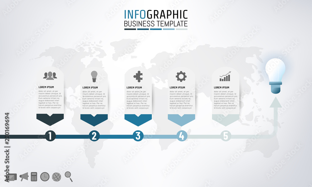 Wall mural vector illustration for business infographic template layout design for presentation, business plani