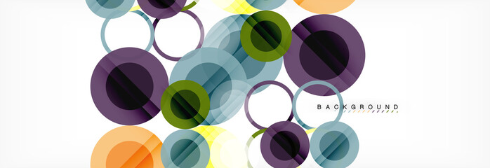 Overlapping circles design background