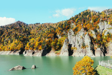 定山渓 豊平峡の紅葉