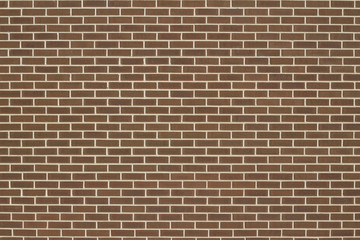 Vintage brown color brick wall background in traditional running bond pattern