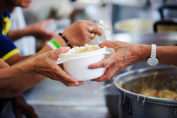 Feeding the hungry to get a taste for the poor Make humanitarian society : concept social...