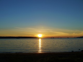 Sunset over English Bay in Vancouver, Canada