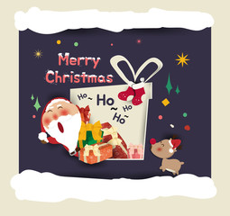 Santa Claus,gift box merry christmas and happy new year,happy greeting card,merry christmas,vector,elements,greeting card,