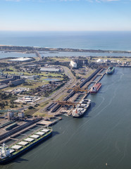 Coal Export - Kooragang Island Newcastle Australia. Kooragang is one of the largest coal export ports in the world.