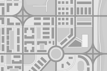 Abstract city map. Black and white