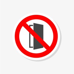 Close the door sign, Keep this door closed sticker