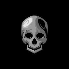 skull head gaming mascot for e sports logo or twitch profile